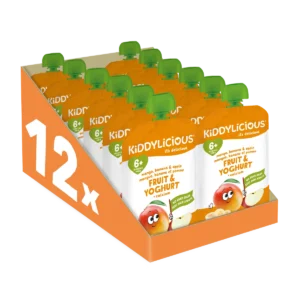 Ovocná kapsička s mangem, banánem, jablkem a jogurtem (12x100 g)