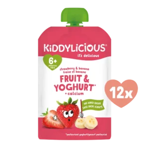 Ovocná kapsička s jahodou, banánem a jogurtem (12x100 g)