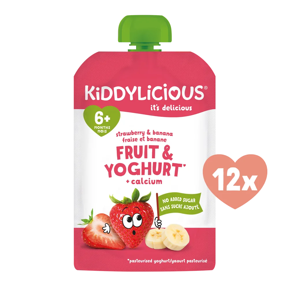 Ovocná kapsička s jahodou, banánem a jogurtem (12×100 g)